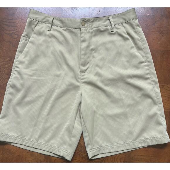 Fila Sport Golf Mens Chino Shorts Size 34 Beige Polyester Inseam 8” Sports - Picture 1 of 9